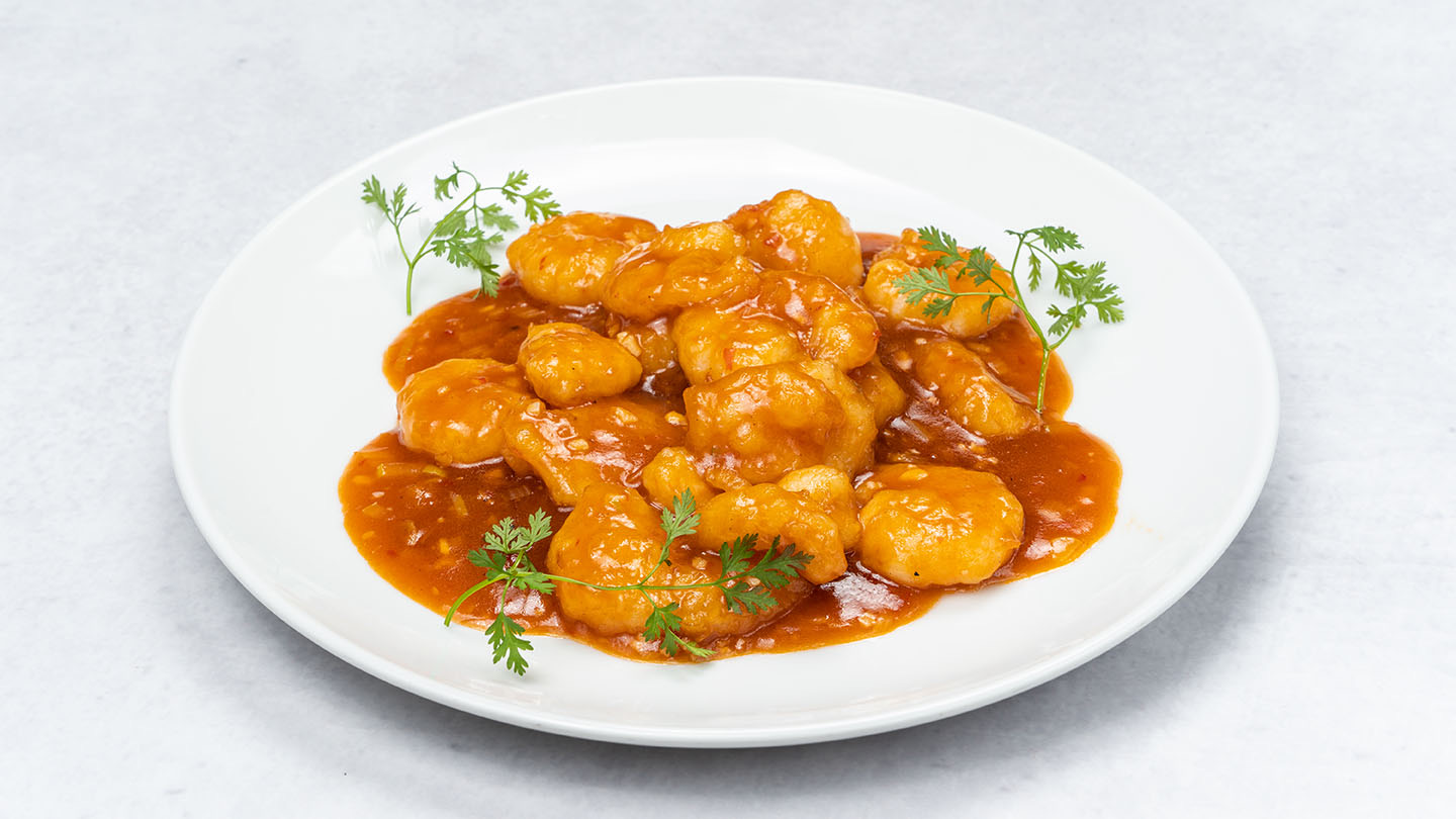 乾焼蝦仁 (プリプリエビのチリソース)