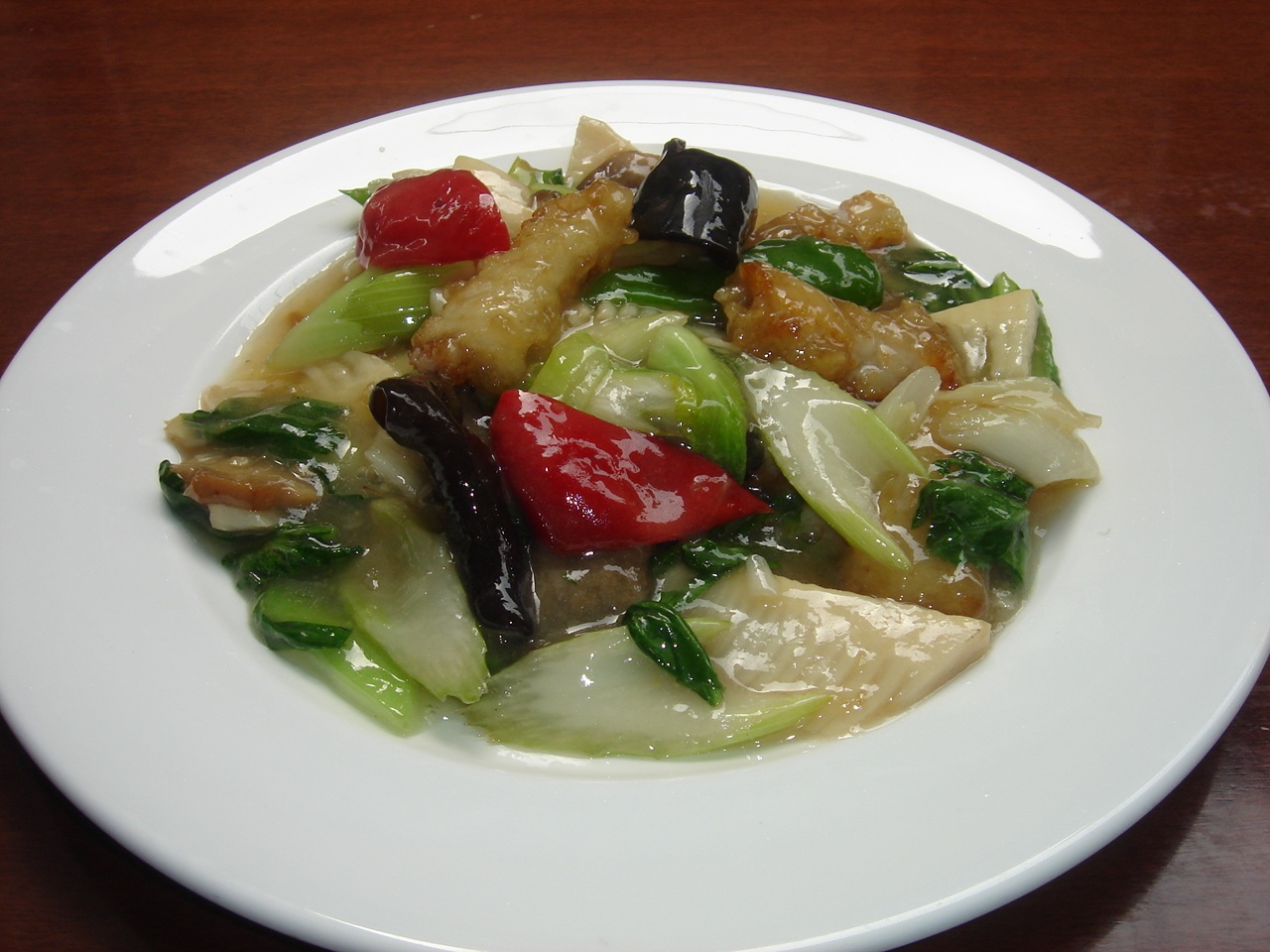 時菜炒鮮魚 (白身魚といろいろ野菜のあっさり炒め)