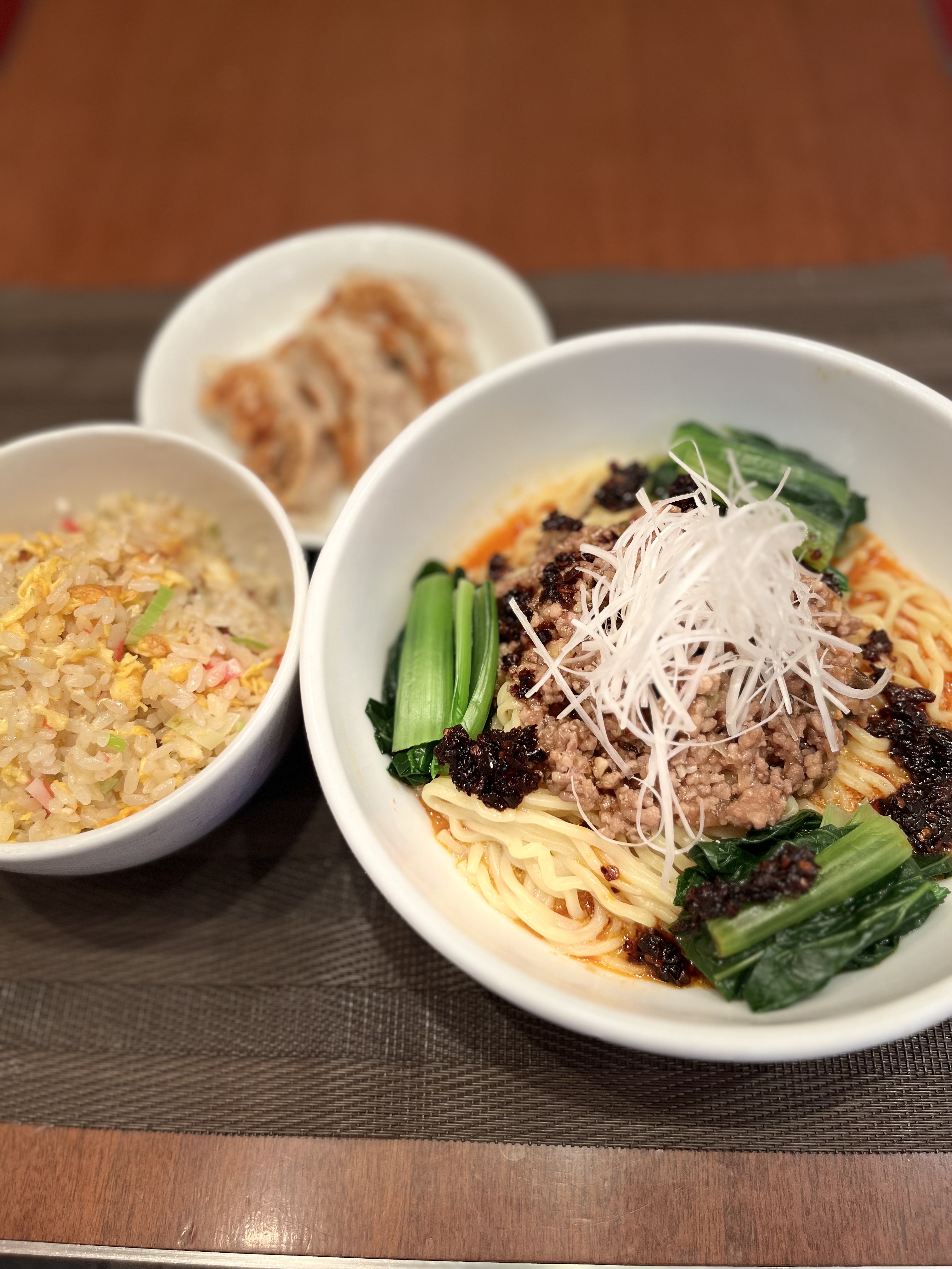 冷やし四川坦々麺セット〈ミニ炒飯+餃子3ケ〉