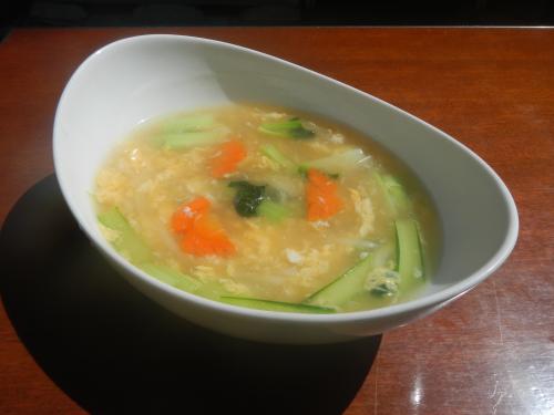 ふんわりたまごと野菜のあんかけスープ
